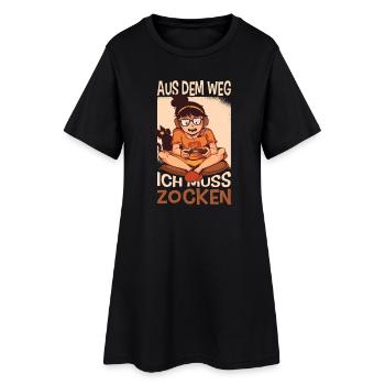 Cadeaux de gamer Tenues de jeu Jeux vidéo de jeu - Robe T-shirt Femme - noir - Devant