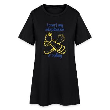 Poetry Slam Tintenspiration Slam-poesie - Frauen T-Shirt-Kleid - Schwarz - Vorne
