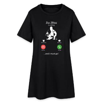 Le jiu-jitsu appelle un slogan drôle d’arts martiaux - Robe T-shirt Femme - noir - Devant