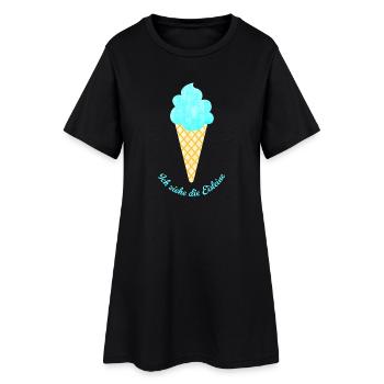 Reißleine ziehen Quote Eis Eiscreme Softeis Sommer - Frauen T-Shirt-Kleid - Schwarz - Vorne