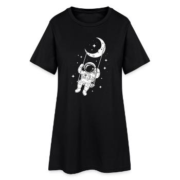 Astronaute Cosmos Spatial Swing - Robe T-shirt Femme - noir - Devant