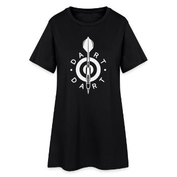 Logo de fléchette avec flèche et cible - Robe T-shirt Femme - noir - Devant