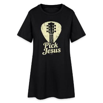 Pick Jesus Christian Faith Prayer - Frauen T-Shirt-Kleid - Schwarz - Vorne