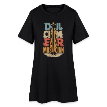 Dulcimer Musicien de Dulcimer Instrument pincé - Robe T-shirt Femme - noir - Devant