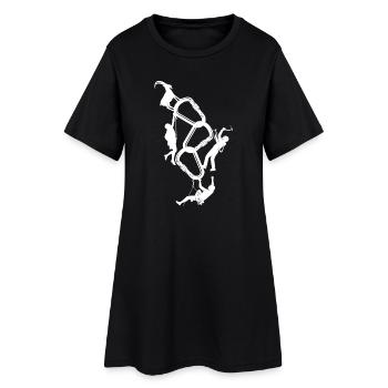 Escalade à la corde - Robe T-shirt Femme - noir - Devant