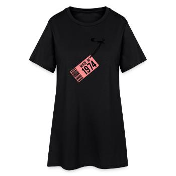 Anniversaire T-shirt 1974 - Robe T-shirt Femme - noir - Devant