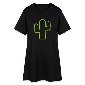 Cactus - Robe T-shirt Femme - noir - Devant