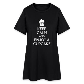 Keep Calm Cupcake - Robe T-shirt Femme - noir - Devant