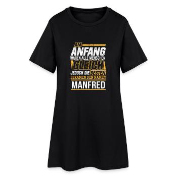 MANFRED - Die Besten - Frauen T-Shirt-Kleid - Schwarz - Vorne