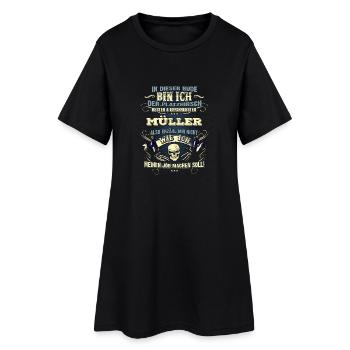 Edles Berufe-Shirt für den Müller - Frauen T-Shirt-Kleid - Schwarz - Vorne