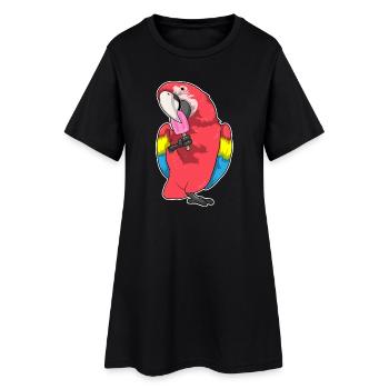 Parrot popsicles - Women’s T-Shirt Dress - black - Front