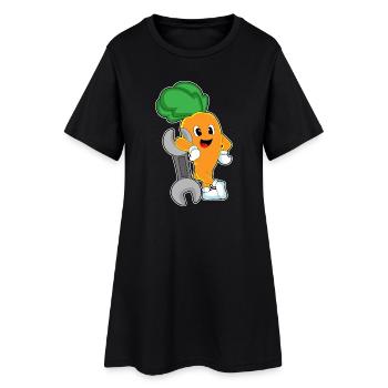Atelier de Clé Mécanique Carotte - Robe T-shirt Femme - noir - Devant