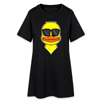 Canard frais avec lunettes de soleil - Robe T-shirt Femme - noir - Devant