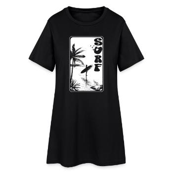 SURF - Robe T-shirt Femme - noir - Devant