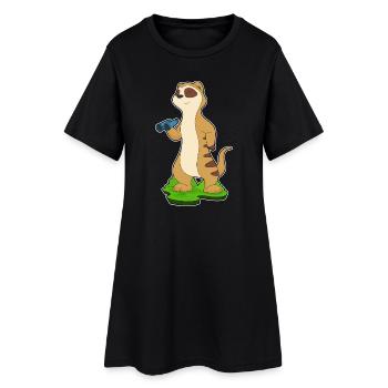 Jumelles suricates - Robe T-shirt Femme - noir - Devant