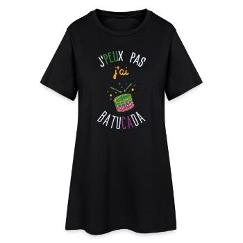 Ich kann nicht, ich habe gebaut - Frauen T-Shirt-Kleid - Schwarz - Vorne