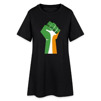 The Raised Fist (Green, White, Orange) - Women’s T-Shirt Dress - black - Front