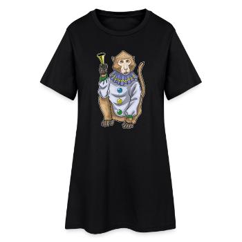 Affe Clown Clown-Hupe - Frauen T-Shirt-Kleid - Schwarz - Vorne