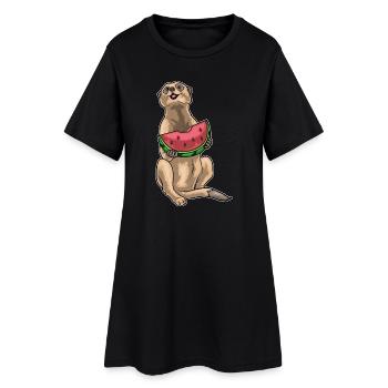 Meerkat Watermelon - Women’s T-Shirt Dress - black - Front