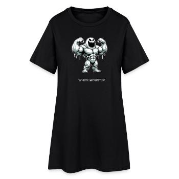White Monster - Muskelmonster Gym Training - Frauen T-Shirt-Kleid - Schwarz - Vorne