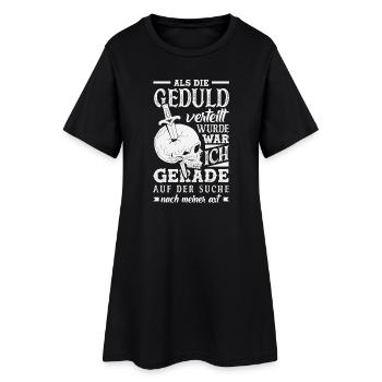 Patience? Je cherchais ma hache - Robe T-shirt Femme - noir - Devant