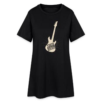 This Dad Rocks Rock Band Guitar Music - Frauen T-Shirt-Kleid - Schwarz - Vorne