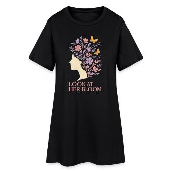 Mindful Growth, Spring Renewal, - Women’s T-Shirt Dress - black - Front