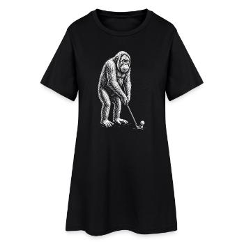 Putts de golf orang-outans - Robe T-shirt Femme - noir - Devant