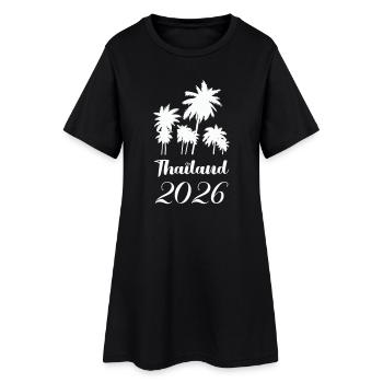Conception des palmiers Thaïlandais 2026 - Robe T-shirt Femme - noir - Devant