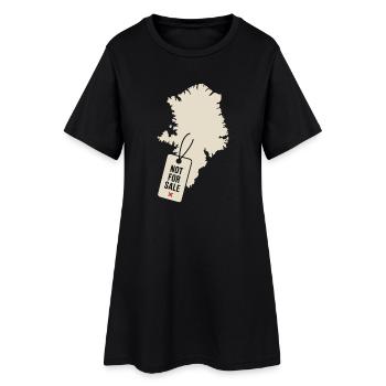 Protestation pour la souveraineté du Groenland Pas à vendre - Robe T-shirt Femme - noir - Devant