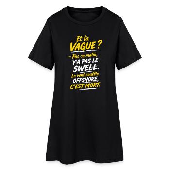Le vent souffle offshore c'est mort - Robe T-shirt Femme - noir - Devant
