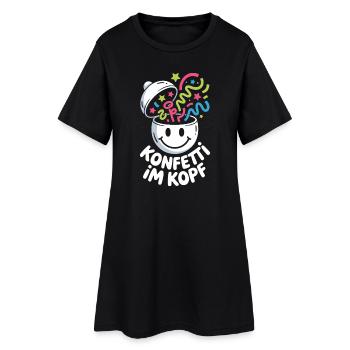 Konfetti Im Kopf Karneval Fasching Alaaf Kostüm - Frauen T-Shirt-Kleid - Schwarz - Vorne