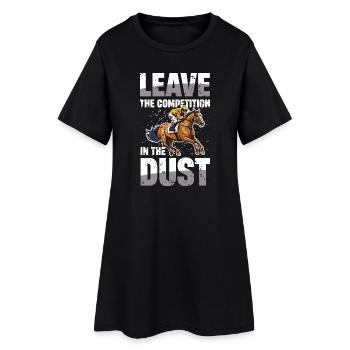 Quittez la compétition dans les courses de chevaux poussiéreux - Robe T-shirt Femme - noir - Devant