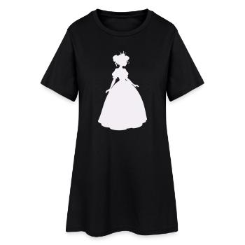 Princess silhouette in ball gown - Women’s T-Shirt Dress - black - Front