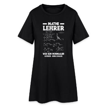 Mathe Lehrer Nur Cooler - Frauen T-Shirt-Kleid - Schwarz - Vorne