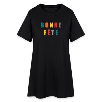 FÊTE DES MÈRES. BONNE FÊTE - Robe T-shirt Femme - noir - Devant
