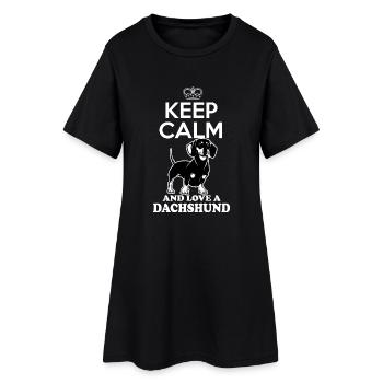 Dachshund - Robe T-shirt Femme - noir - Devant