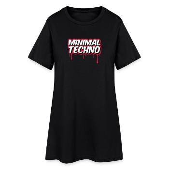 MINIMAL TECHNO - Robe T-shirt Femme - noir - Devant