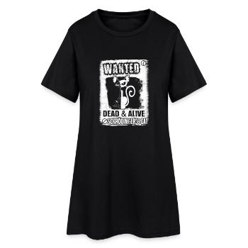 Schrödingers Katze - Wanted! - Frauen T-Shirt-Kleid - Schwarz - Vorne