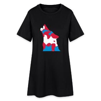 SERBIE Србија LOUP CAMO / CAMO - Robe T-shirt Femme - noir - Devant