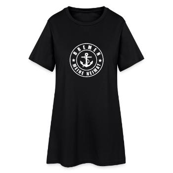 Bremen | Meine Heimat | Bremen-Fan | Hafen | Anker - Frauen T-Shirt-Kleid - Schwarz - Vorne