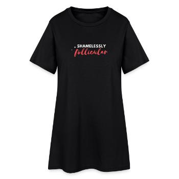 Sensation de follicule - Robe T-shirt Femme - noir - Devant
