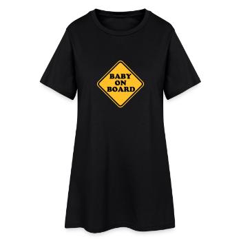 Bebe a bord - Robe T-shirt Femme - noir - Devant
