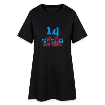 14 years and the party continues ... - Women’s T-Shirt Dress - black - Front