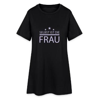 Selbst ist die Frau - Frauen T-Shirt-Kleid - Schwarz - Vorne