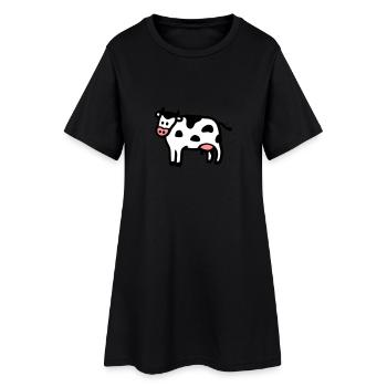 Vache 3 - Robe T-shirt Femme - noir - Devant