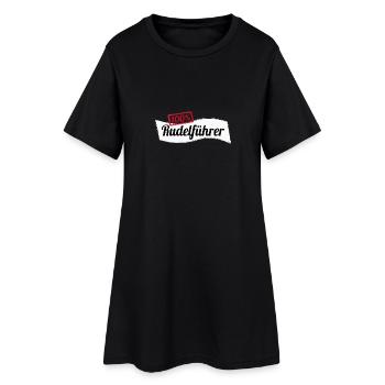 100% Rudelführer Hund Wolf Geschenkidee - Frauen T-Shirt-Kleid - Schwarz - Vorne