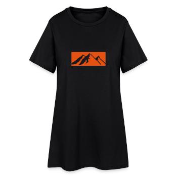 Escalade, corde, les noeuds, la montagne, la - Robe T-shirt Femme - noir - Devant