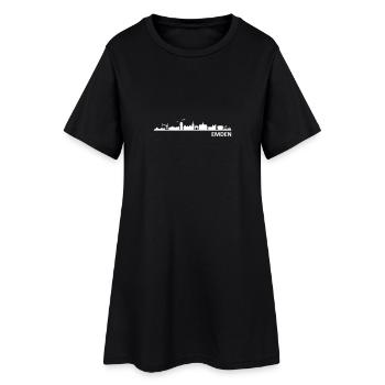 Skyline - Emden - Frauen T-Shirt-Kleid - Schwarz - Vorne