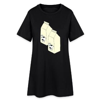 tetrapack milch - Frauen T-Shirt-Kleid - Schwarz - Vorne